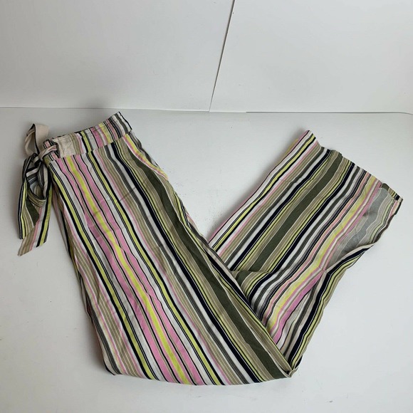 Libby Edelman Stripe Boho Paperbag Pants - Picture 3 of 9
